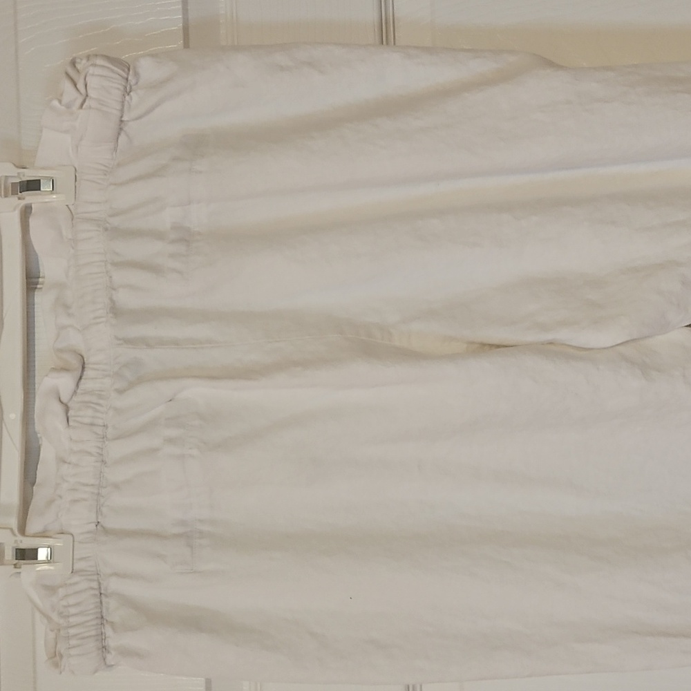 Soho New York & Co White Linen & Viscose High Rise Pants - Picture 12 of 13